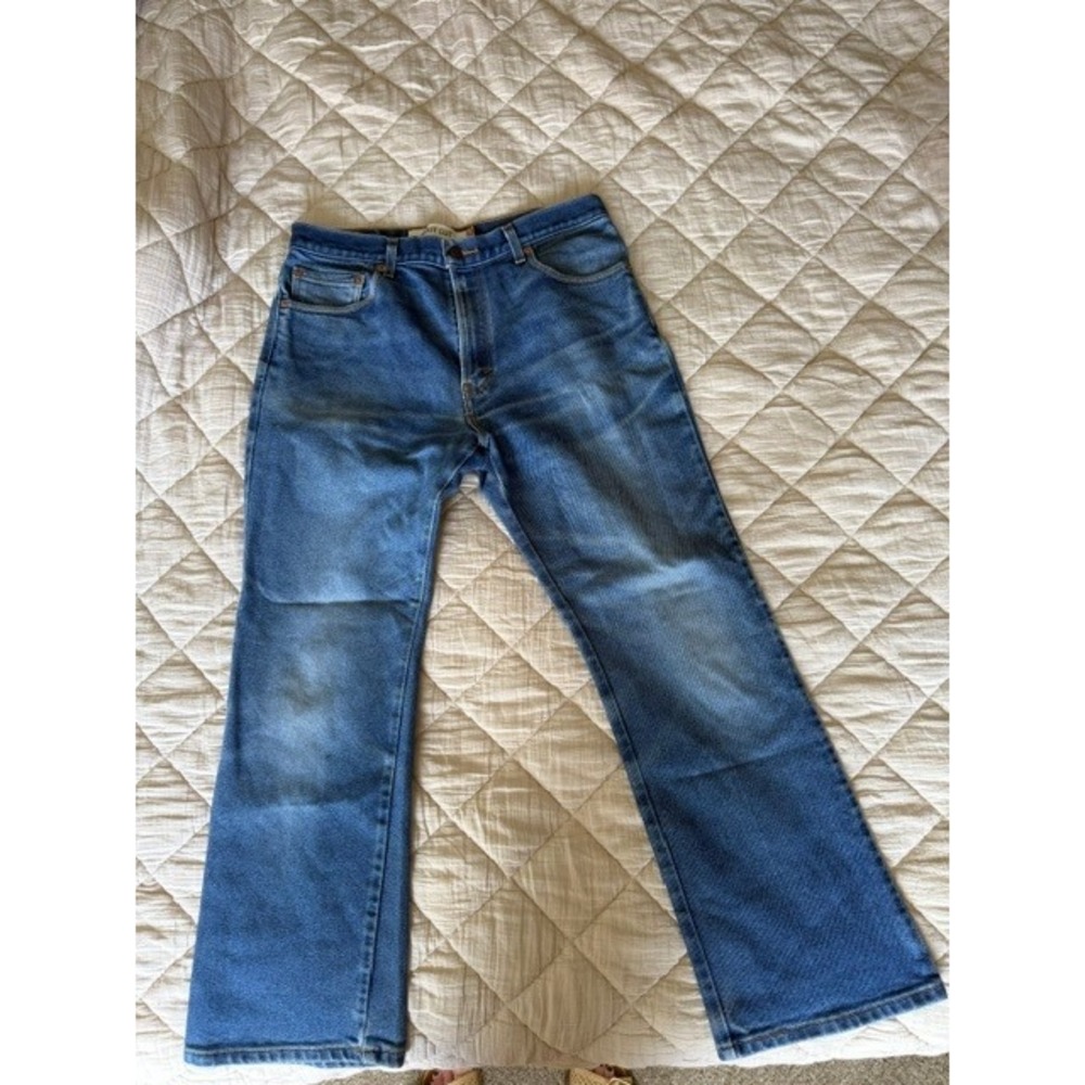 Levis 517 Mens Bootcut Jeans Medium Wash Blue Denim W36 L29 517-0217